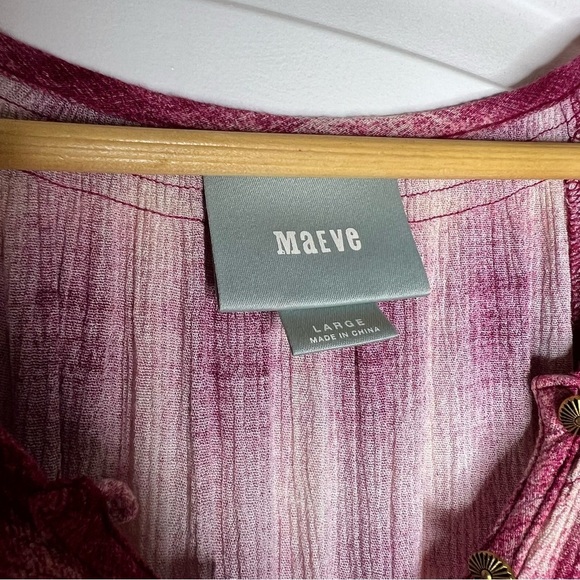 ANTHROPOLOGIE MAEVE Cavalon Pink Plaid Top size large - Picture 7 of 13